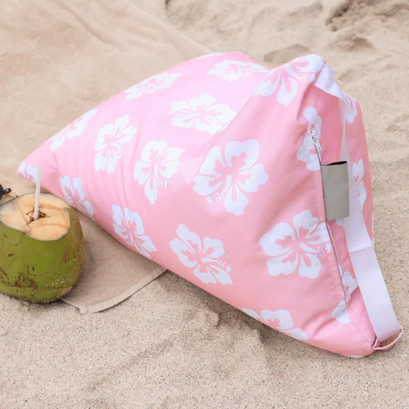 Multifunctional beach cloth bag backrest