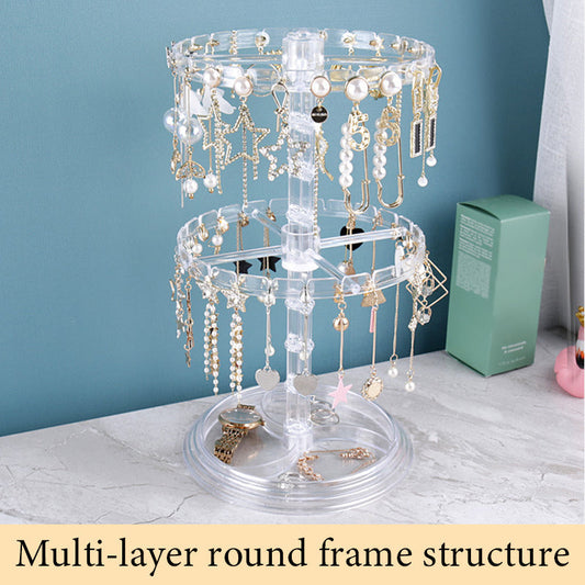 Multi-Layer Rotating Jewelry Storage Rack