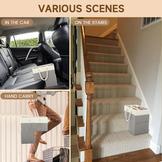 Foldable L-Shaped Storage Basket