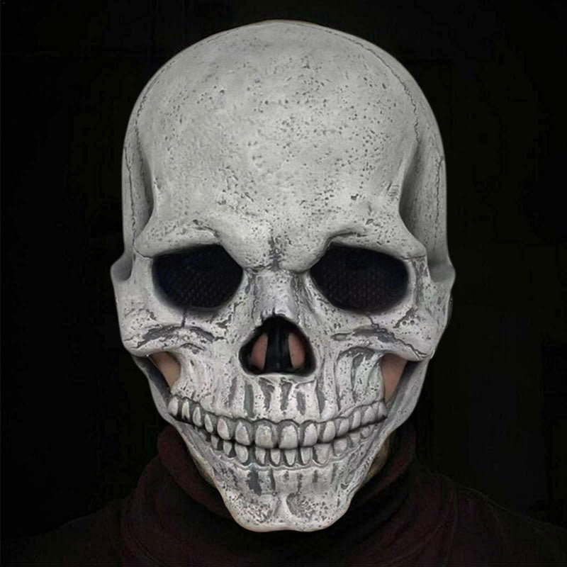 Full Head Skull Mask with Movable Jaw