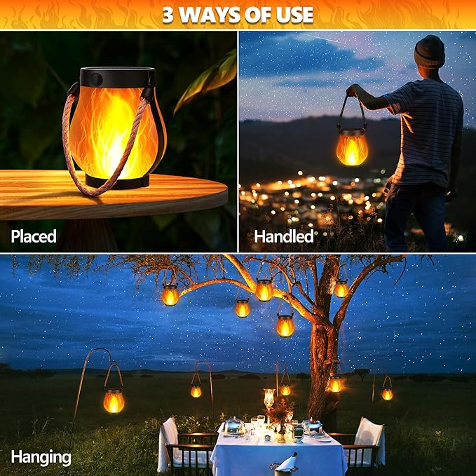 ✨Last Day 49% OFF-Dancing flame Solar Lantern Outdoor Lights