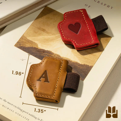 Personalized Magnetic Leather Pen Holder Bookmark