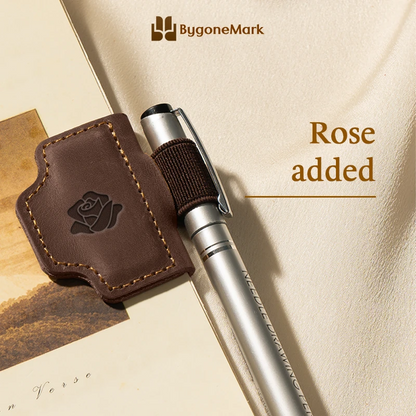 Personalized Magnetic Leather Pen Holder Bookmark