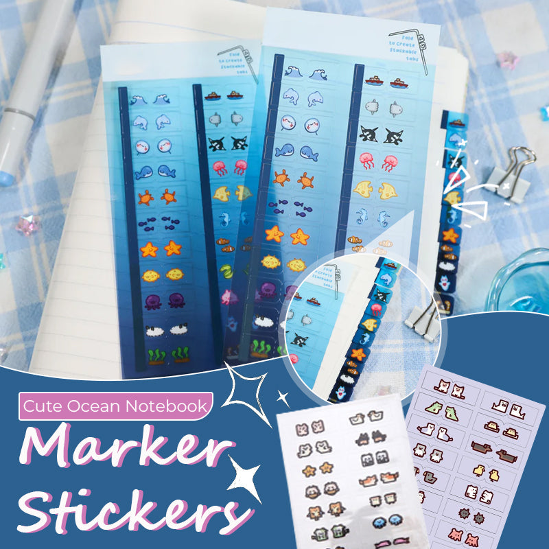 Cute Ocean Notebook Marker Stickers