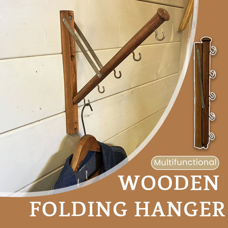 Multifunctional Wooden Folding Hanger