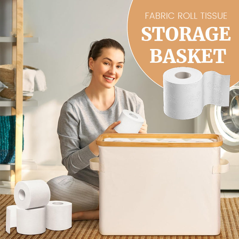 Fabric Paper Towel Roll Storage Basket