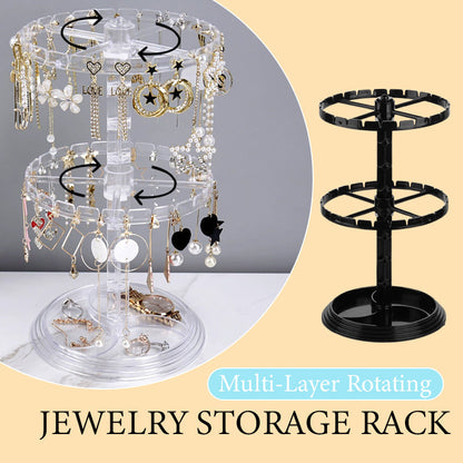 Multi-Layer Rotating Jewelry Storage Rack