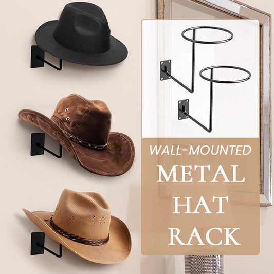 Wall-Mounted Metal Hat Rack