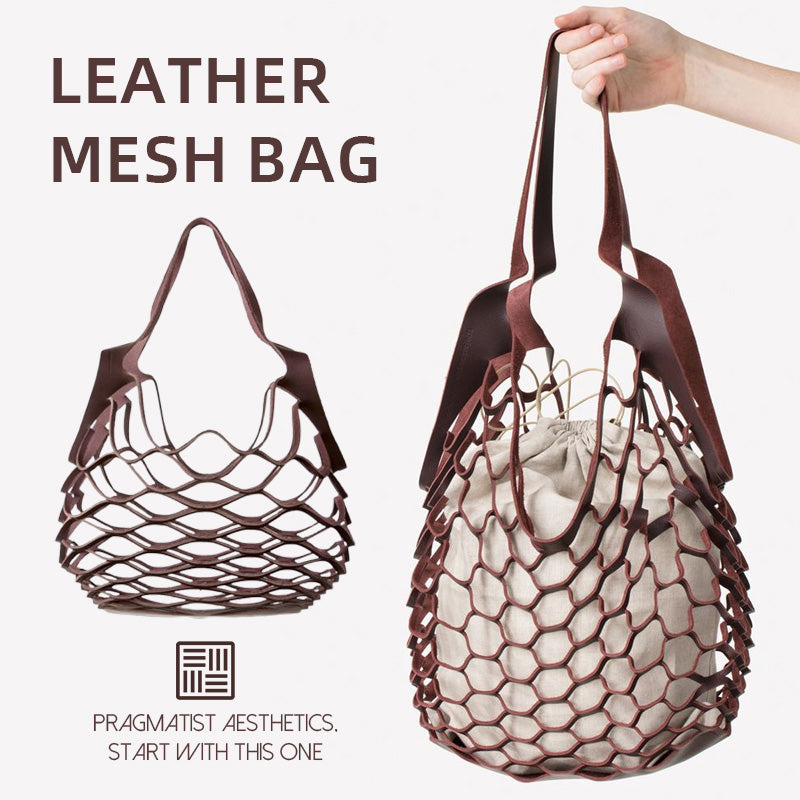 Leather Mesh Bag