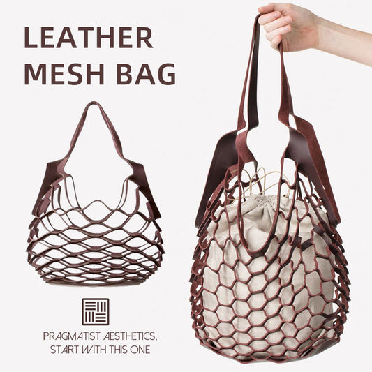 Leather Mesh Bag