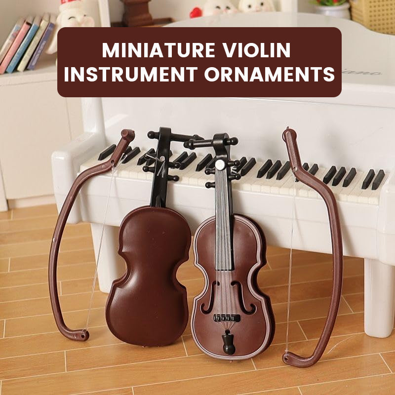 Miniature Violin Instrument Ornaments