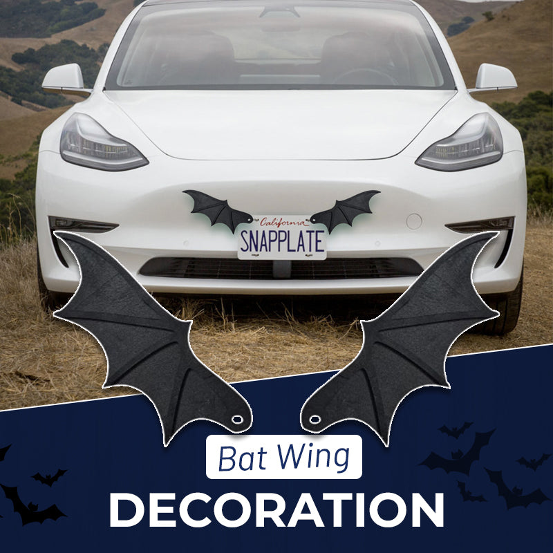 Halloween License Plate Bat Wings Decoration
