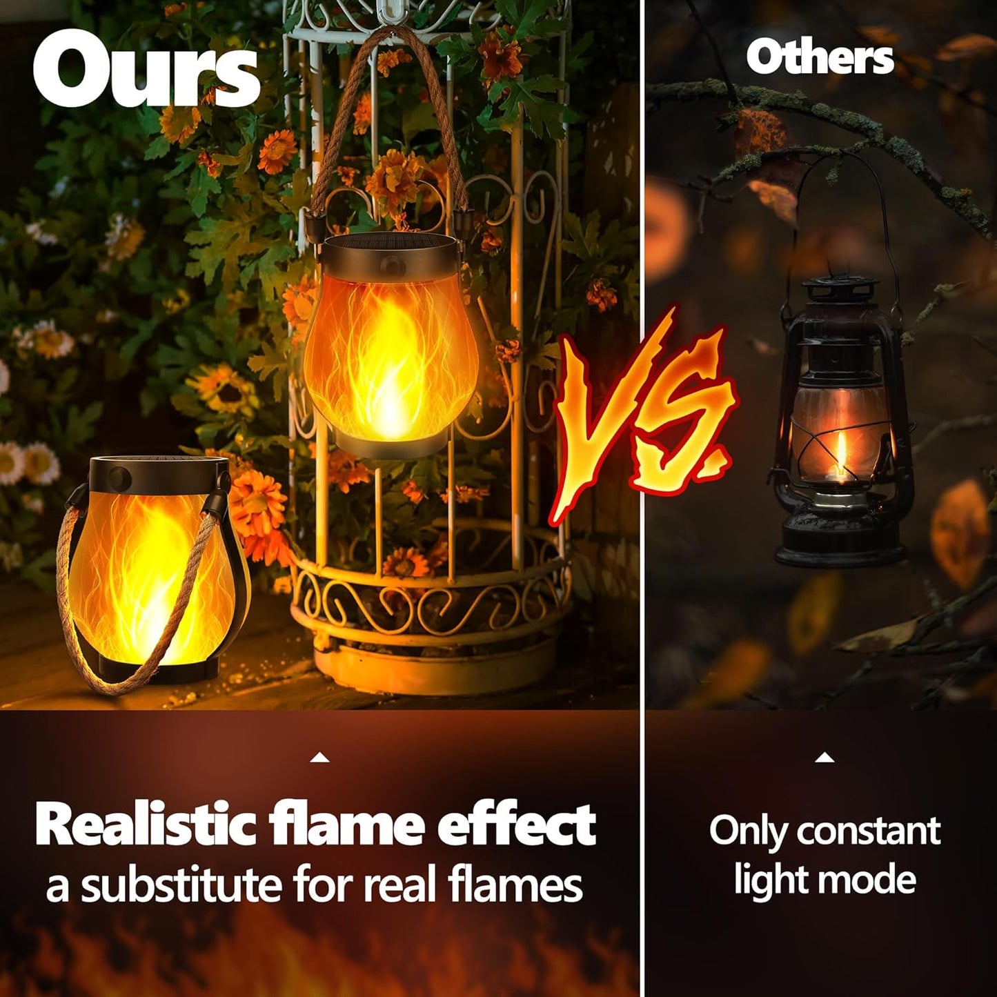 ✨Last Day 49% OFF-Dancing flame Solar Lantern Outdoor Lights