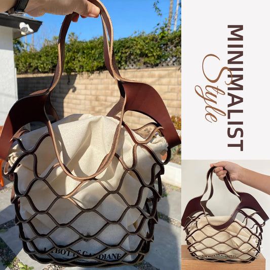 Leather Mesh Bag