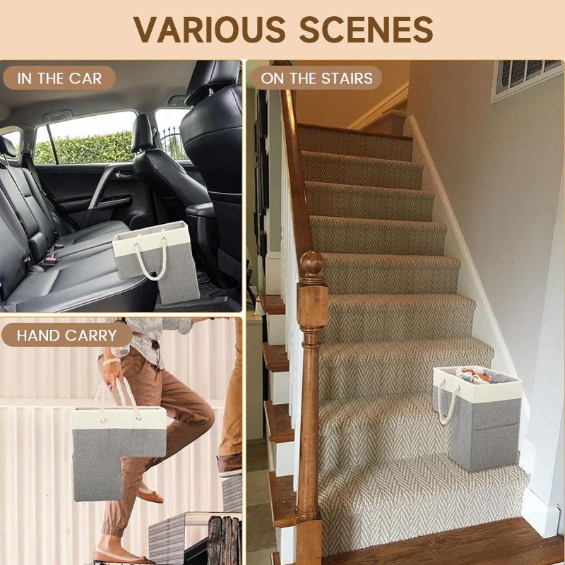 Foldable L-Shaped Storage Basket