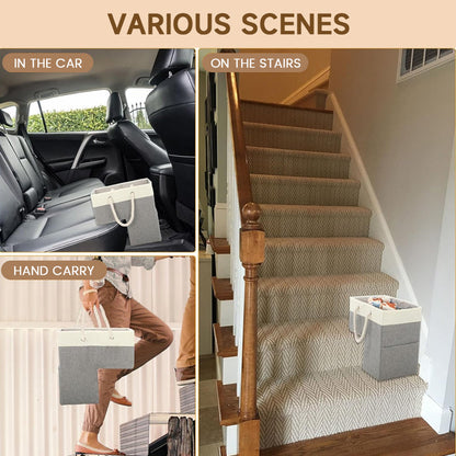 Foldable L-Shaped Storage Basket