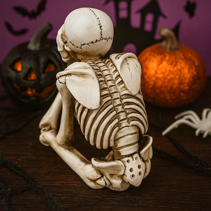 💀 Halloween Three Wise Skeletons Resin Figurines 🎃