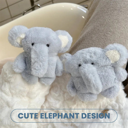 Cute Plush Elephant Earphone Protective Case