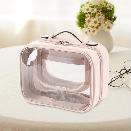 Multi-compartment travel cosmetic bag