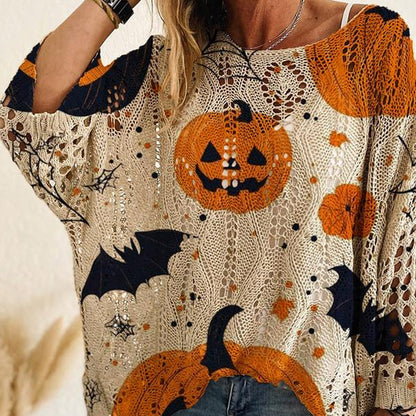 Halloween Crochet Pumpkin Sweater