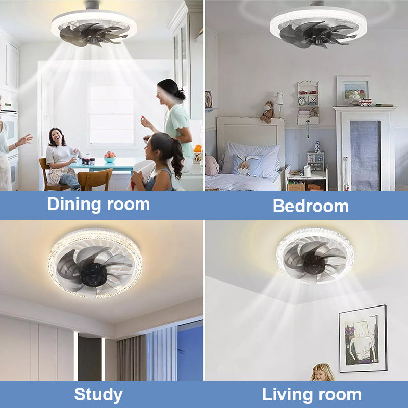 2-in-1 Quiet Adjustable Fan Light with Remote Control for Bedroom