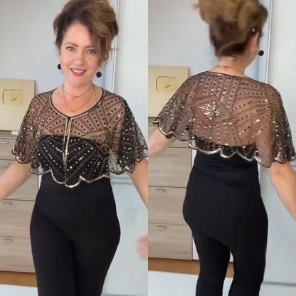 Sequin Beaded Cape