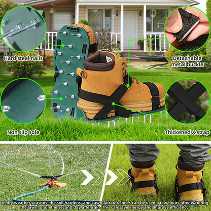 🌱 Lawn Aerator Shoes - To Loosen The Grass