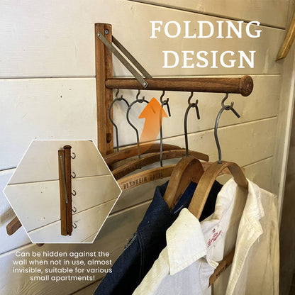 Multifunctional Wooden Folding Hanger