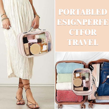 Multi-compartment travel cosmetic bag