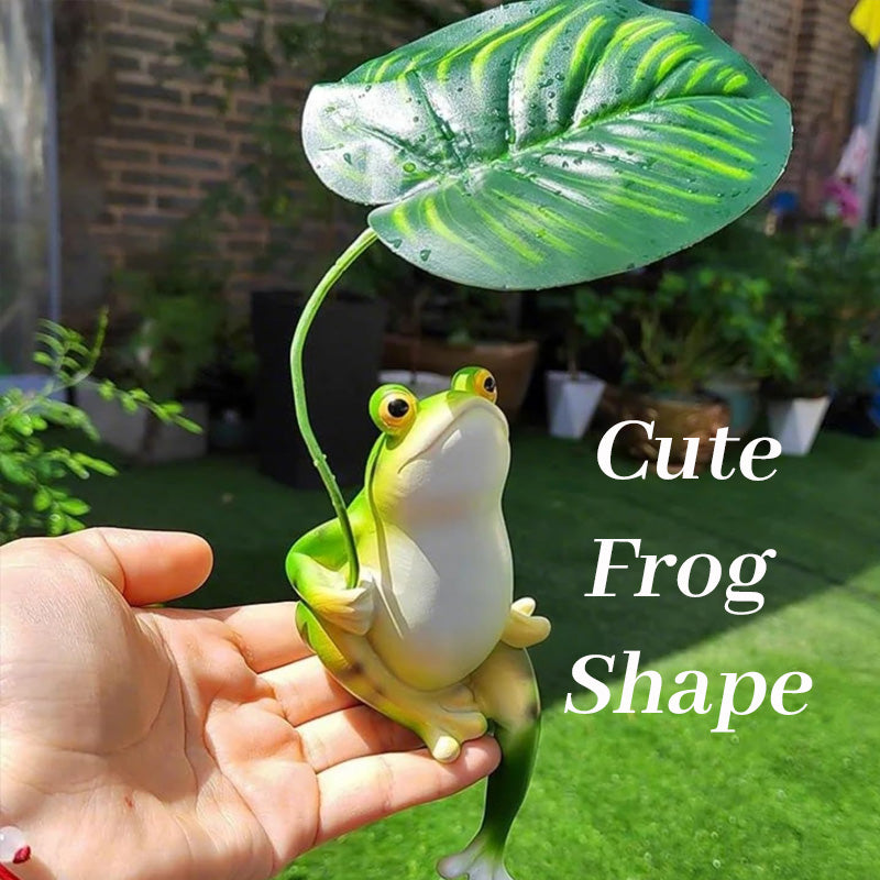 Little frog sheltering from the rain