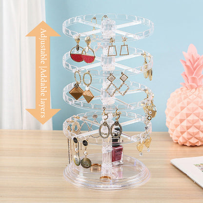 Multi-Layer Rotating Jewelry Storage Rack