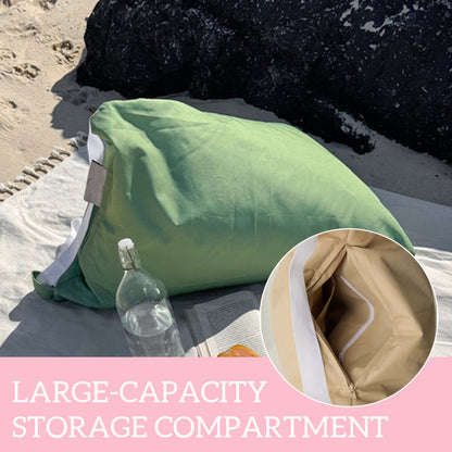 Multifunctional beach cloth bag backrest