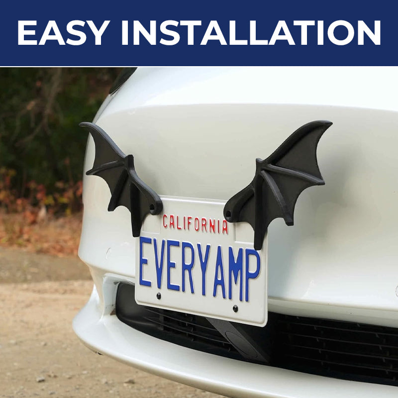 Halloween License Plate Bat Wings Decoration