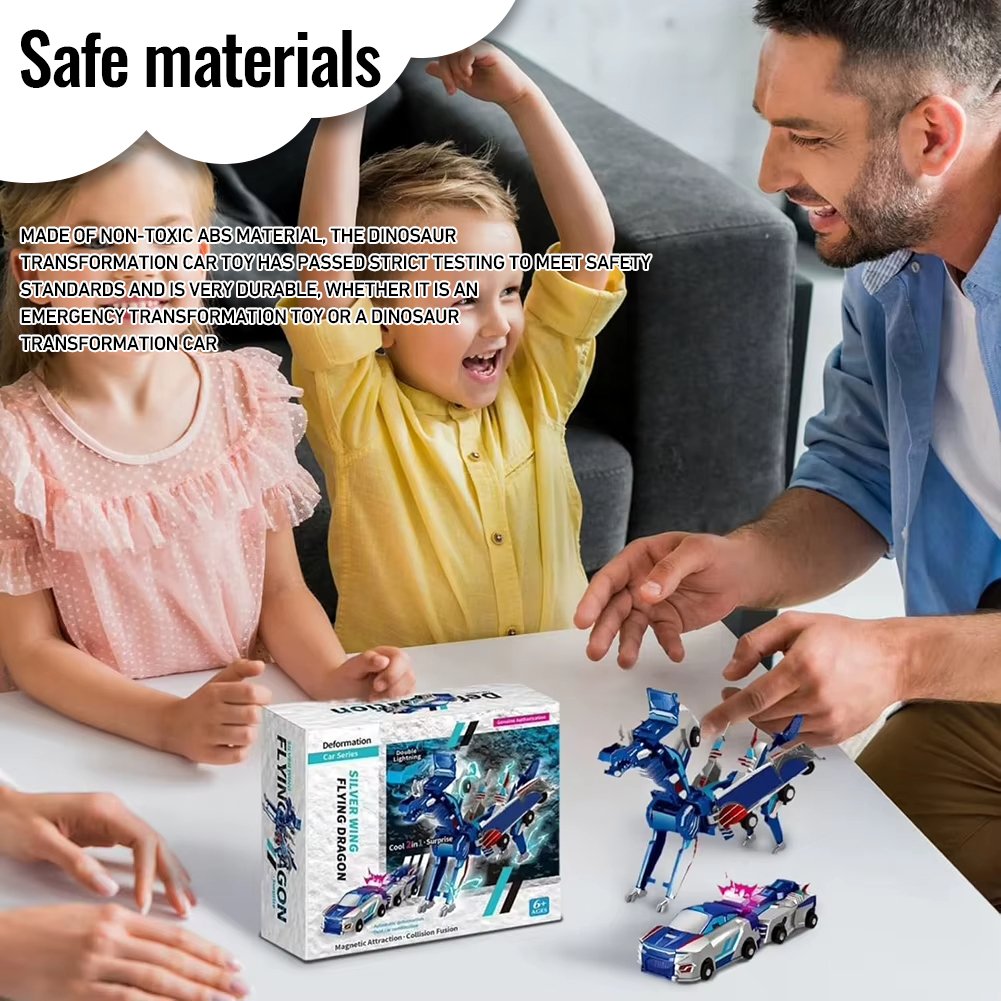 2025 New product 💥 Collision Transforming Dinosaur Car Toy