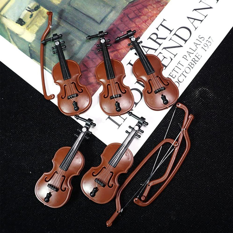 Miniature Violin Instrument Ornaments