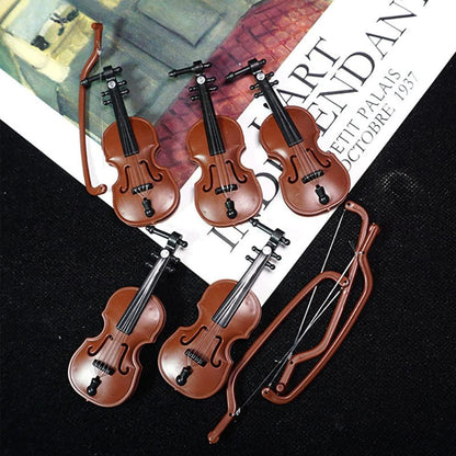 Miniature Violin Instrument Ornaments