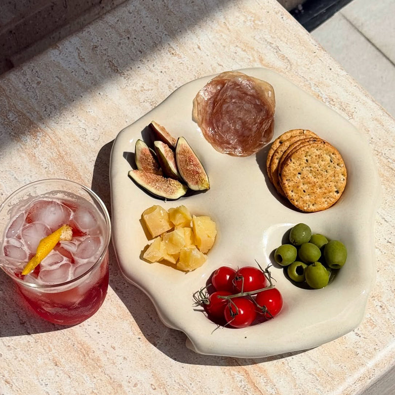 Creative Multi-grid Cream Snack Plate