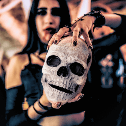 Full Head Skull Mask with Movable Jaw