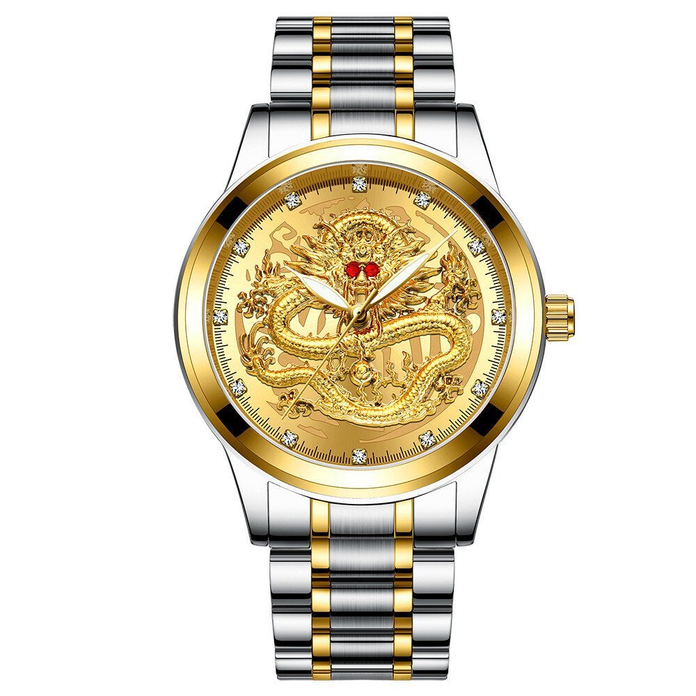 ⌚Embossed Golden Dragon Watch⌚✨