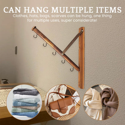 Multifunctional Wooden Folding Hanger