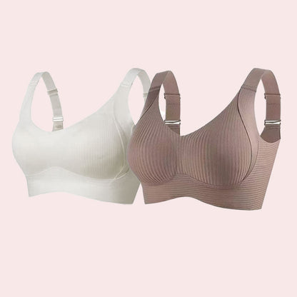 🎁Women's Ribbed Push Up Adjustable Wireless Bra