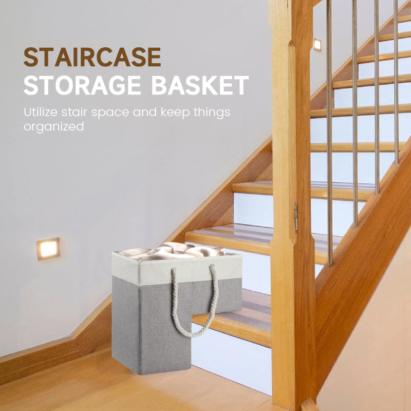 Foldable L-Shaped Storage Basket