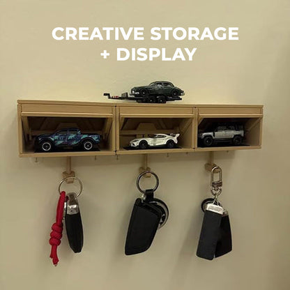 Garage Keychain Pendant With Openable Door