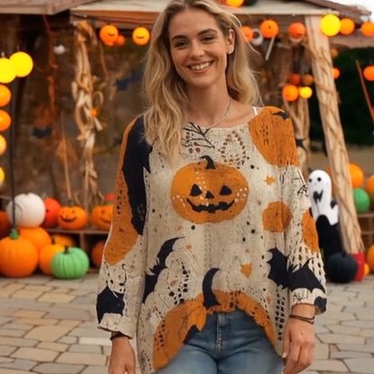 Halloween Crochet Pumpkin Sweater