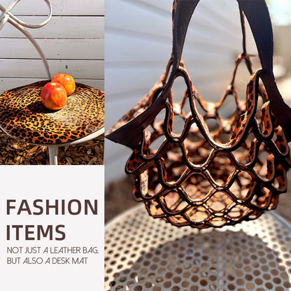 Leather Mesh Bag