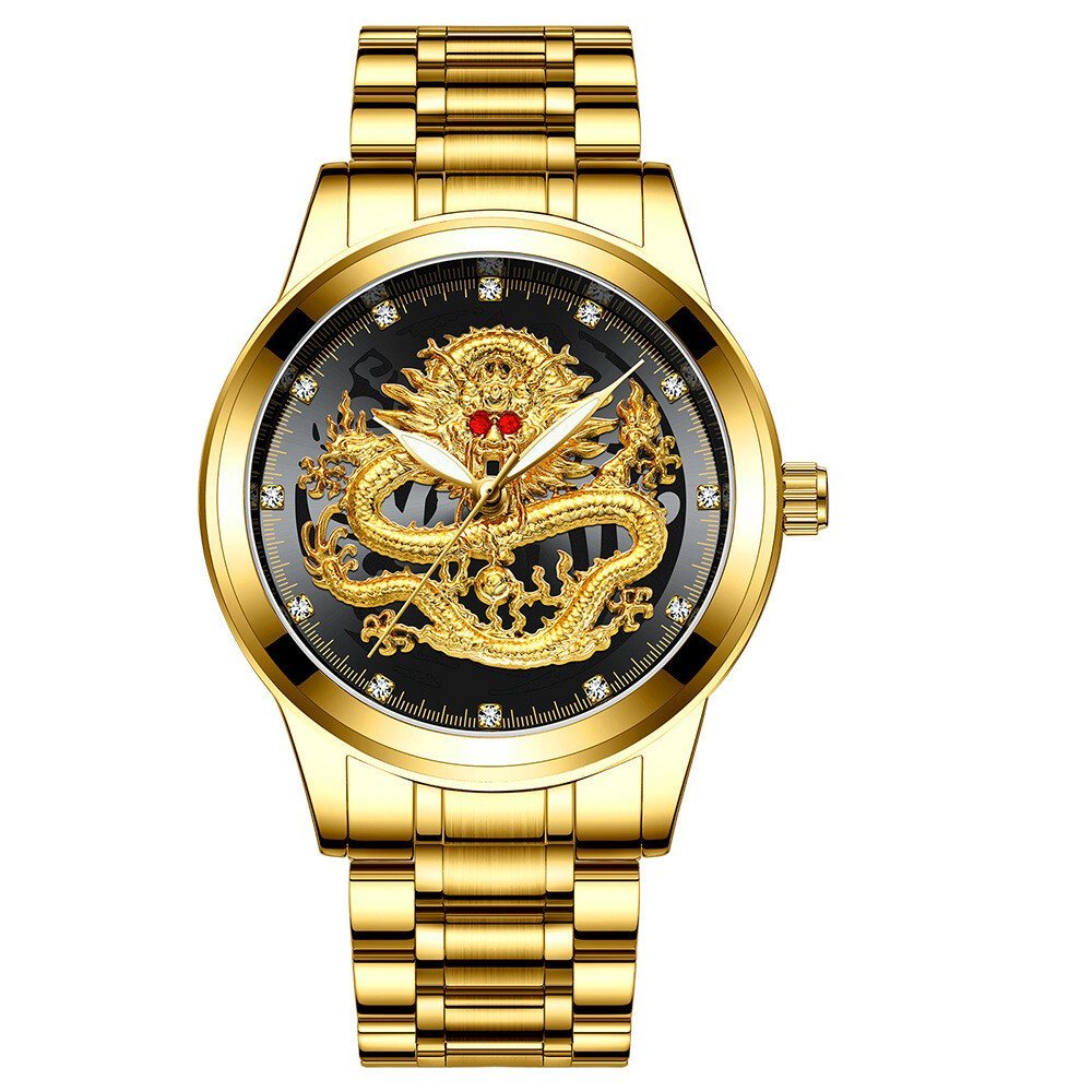 ⌚Embossed Golden Dragon Watch⌚✨