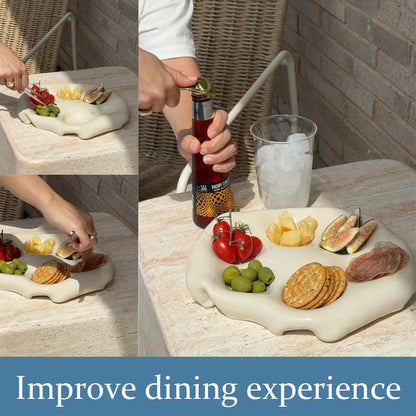 Creative Multi-grid Cream Snack Plate