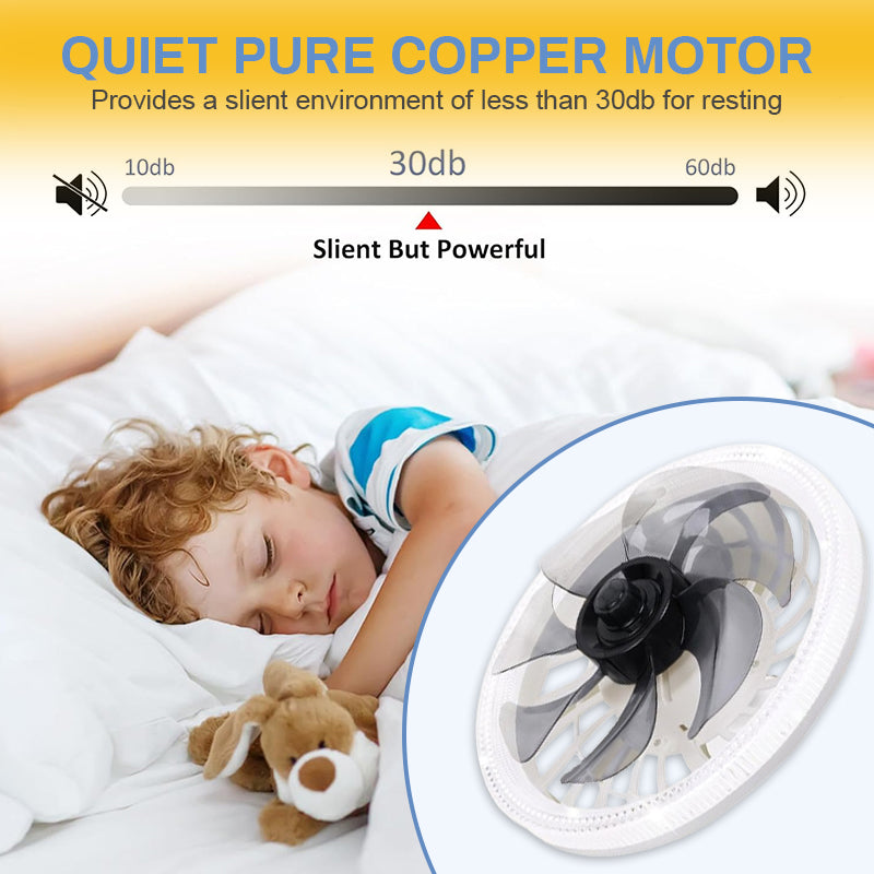 2-in-1 Quiet Adjustable Fan Light with Remote Control for Bedroom