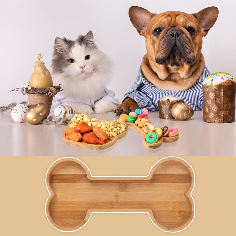 Bone Bamboo Dog Bowl