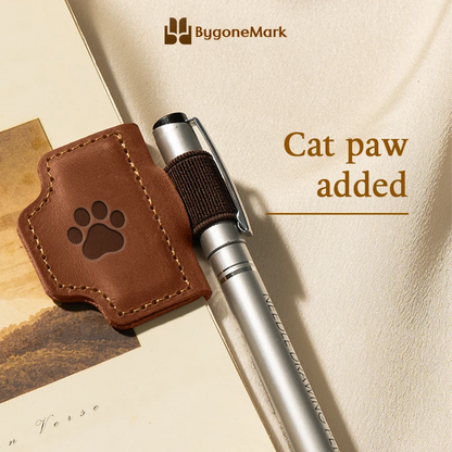 Personalized Magnetic Leather Pen Holder Bookmark